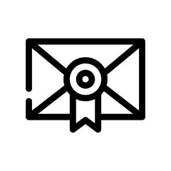 Naklejka premium email marketing line icon