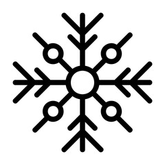 snowflake outline icon - obrazy, fototapety, plakaty