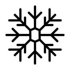 Fototapeta premium snowflake outline icon