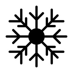 Obraz premium snowflake glyph icon