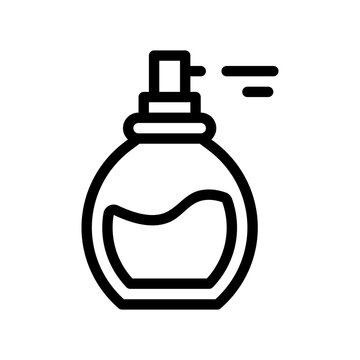 perfume bottle spraying black outline clip art preview