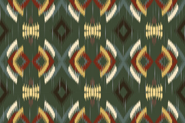 Beautiful ethnic tribal pattern art. Ethnic ikat seamless pattern. American and Mexican style. Design for background, wallpaper, illustration, fabric, clothing, carpet, textile, batik, embroidery.