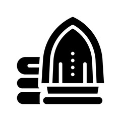 steam iron glyph icon