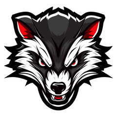 Wolf mascot vector illustration, logo