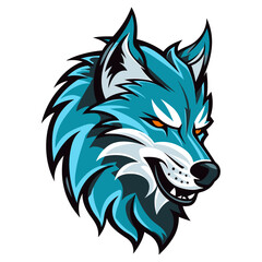 Wolf mascot vector illustration, logo