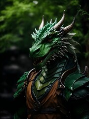 green dragon in the dark