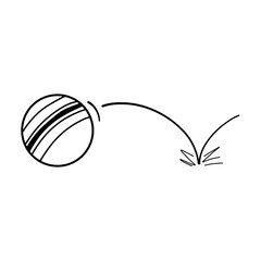 hand drawn doodle sport ball bounce