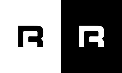 RC letter initials logo negative space