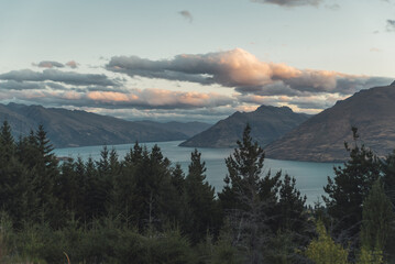 View from Queenstown hill at New Zealand