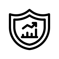 bar graph line icon
