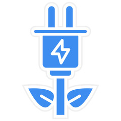 Eco Power Socket Icon Style