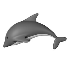 Dolphin 3D Icon Illustration