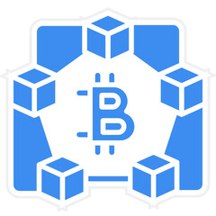 Obraz premium Blockchain Icon Style