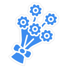 Flower Bouquet Icon Style