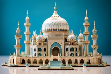 Fototapeta na wymiar Cultural Pillars: The Rich Heritage and Spirituality of Muslim Mosques