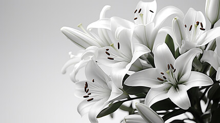 white lily flower HD 8K wallpaper Stock Photographic Image