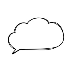 hand drawn speech bubbles. Vector illustration