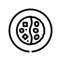 Naklejka premium curry rice line icon