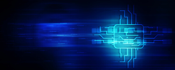 2d illustration latest computer microchips