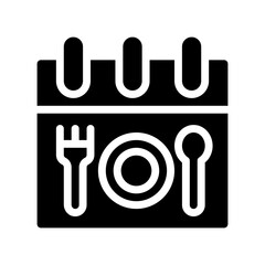 Fototapeta premium reservation glyph icon