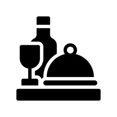 dinner table glyph icon