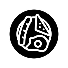 english breakfast glyph icon
