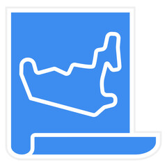 Dubai Map Icon Style