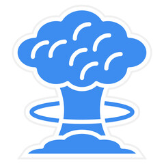 Nuclear Explosion Icon Style