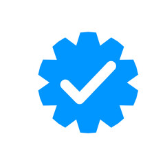 Verified badge profile vector 