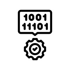 Obraz premium binary code line icon