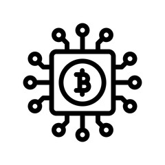 bitcoin line icon