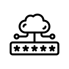 cloud line icon