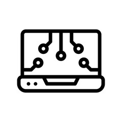 laptop line icon