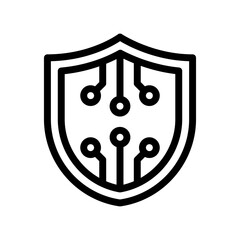 shield line icon