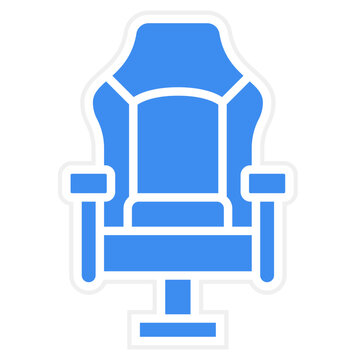 Gaming Chair Icon Style