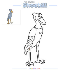 Coloring Page Shoebill.