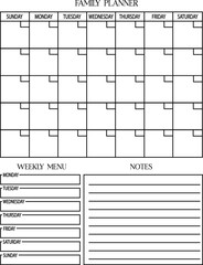 Customizable Family Calendar