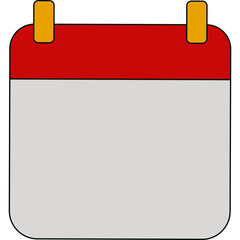 Blank New Year Calendar Icon