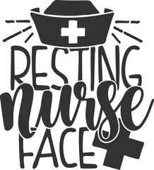 Resting Nurse Face - Nurse Illustration