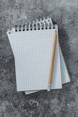 Blank Notepads And Wooden Pencil