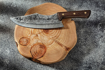 Dmascus Steel Knife For Meat.