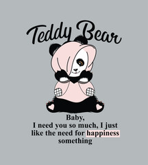 vector design cute panda bear illustration art 