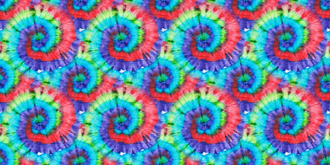 Rainbow Psychedelic Kaleidoscope. Seamless. Dye