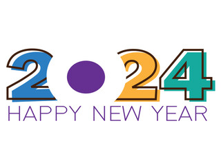 Happy New Year 2024 New Abstract blurred gradient pastel background in bright colors. Colorful smooth illustration