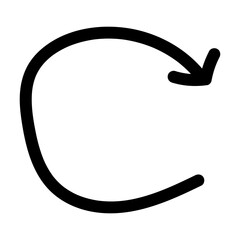 black arrows hand drawn doodle 