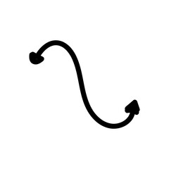 black arrows doodle hand drawn