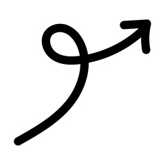 black arrows doodle hand drawn