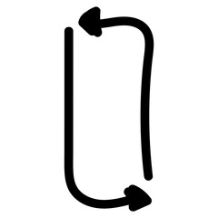 black arrows doodle hand drawn