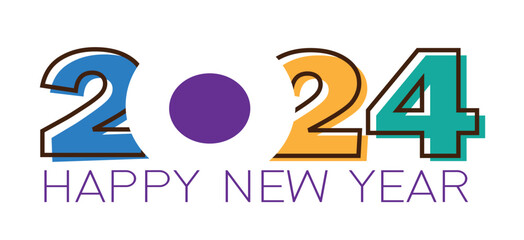 2024,Happy New Year 2024 New Abstract blurred gradient pastel background in bright colors. Colorful smooth illustration