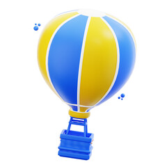 3d rendering air balloon illustration